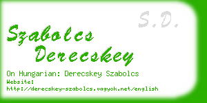 szabolcs derecskey business card